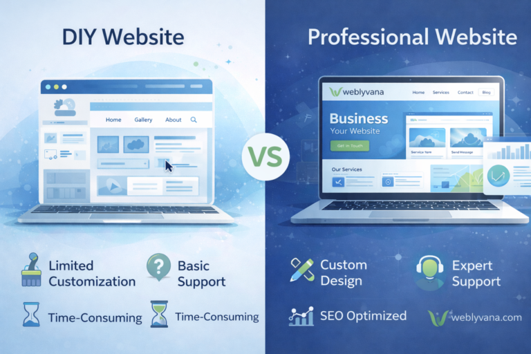 DIY vs professional website development cost