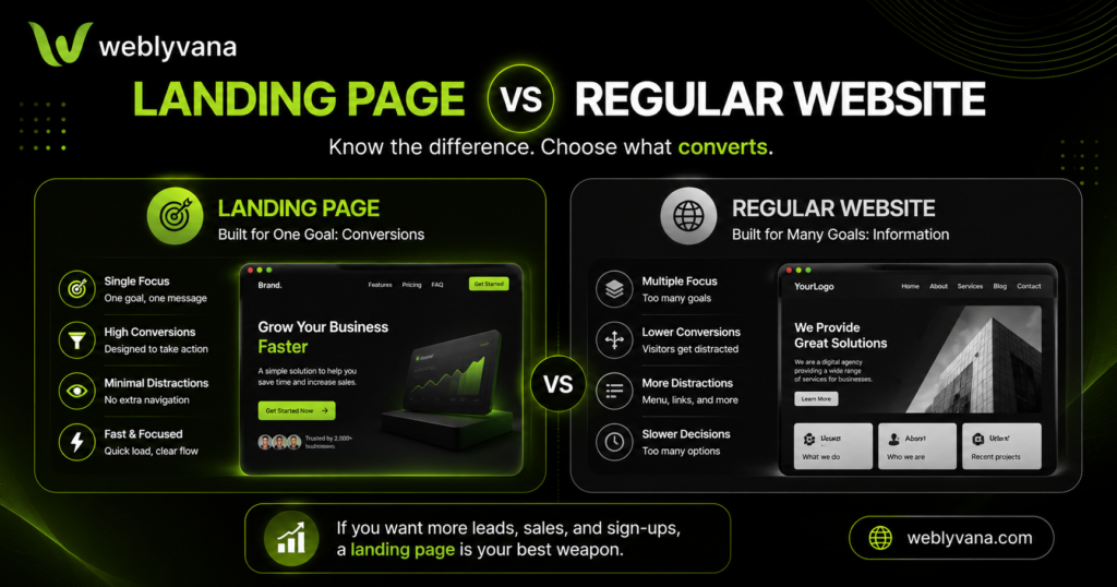 how to create a landing page